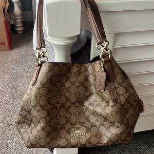 Coach Hallie Shoulder bag, original canvas